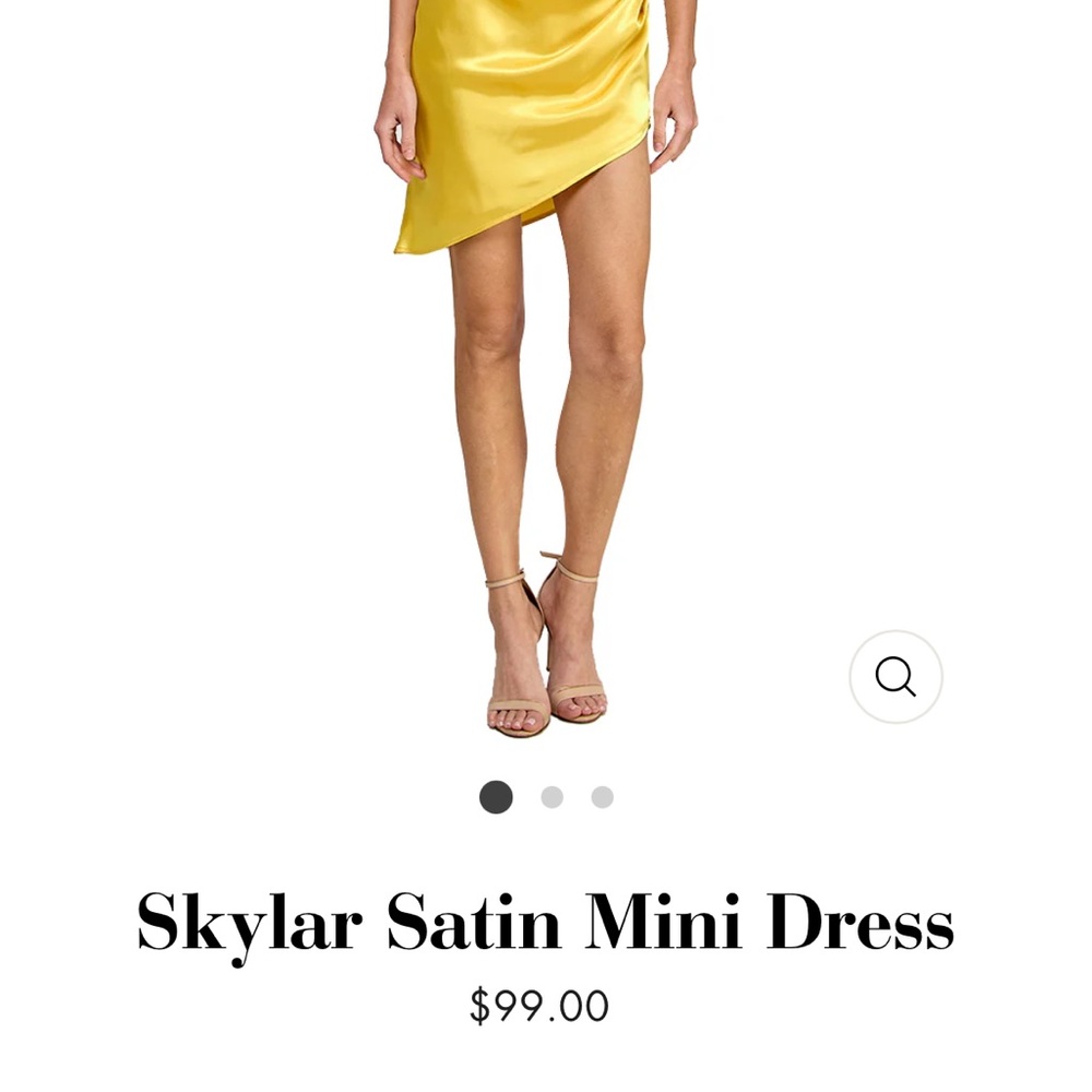 Morgan & Co Satin Yellow Dress - Picture 3 of 8